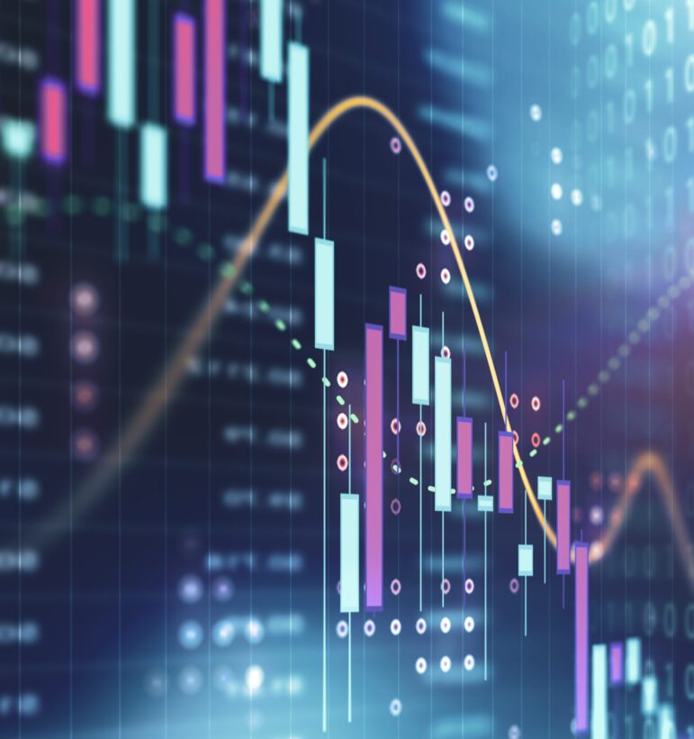 Currency and Exchange Stock Chart for Finance and Economy Display