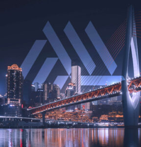 Chine Bridge Skyline at night