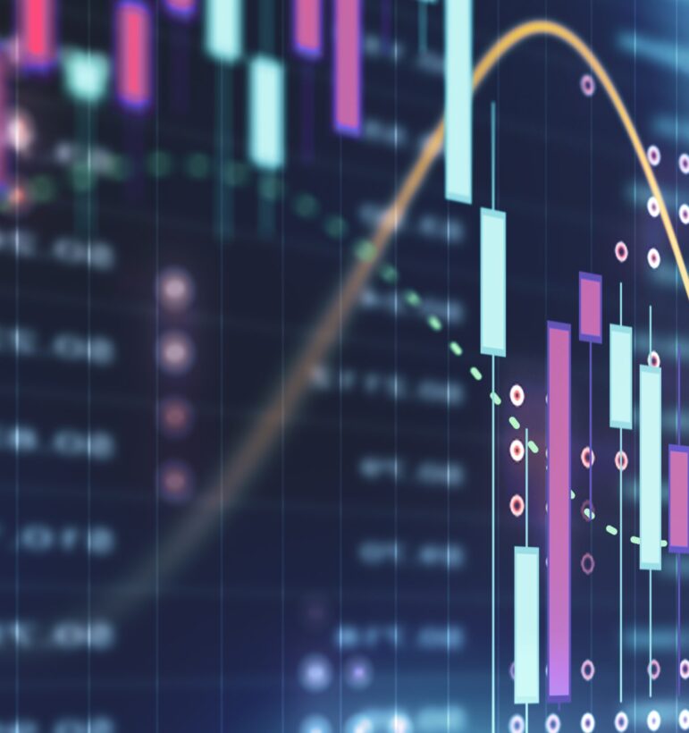 Currency and Exchange Stock Chart for Finance and Economy Display
